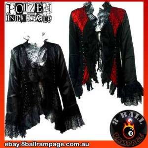 Black Satin & Spiderweb Lacework Jacket GOTHIC EMO CUTE  