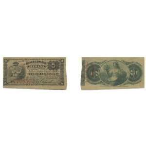  Cuba 1872 5 Centavos, Pick 29a 