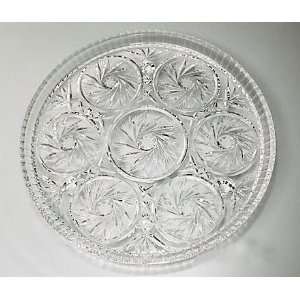  Crystal Cake Plate   Footed   12 inches
