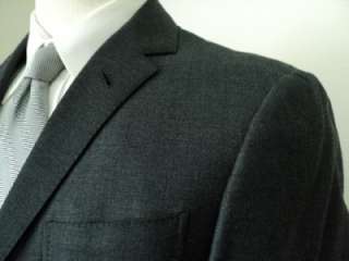   BB BF Fine Wool Charcoal Grey Side Vent SUIT Sz 0 36 R Caruso  