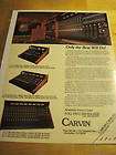 FRANK ZAPPA CARVIN MIXING BOARDS AD