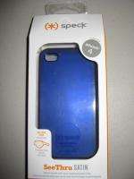 Speck SeeThru Satin Hard Soft Touch Case iPhone 4 BLUE  