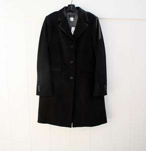 NWT J CREW black wool cashmere Thinsulate coat women 4  