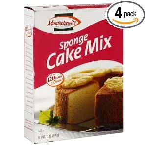Manischewitz Cake Mix, Sponge, Passover, 12 ounces (Pack of 4)  