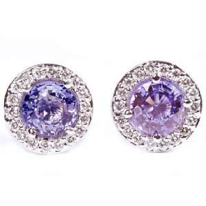   Fine Ceylon Sapphire and Diamond Earrings Ctw 2.35 Osnat Gad Jewelry