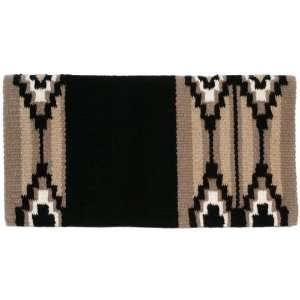 Mayatex Saddle Blanket   Wool Chaco Canyon   Black   Taupe   Sand 