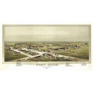  1891 Fort Reno Oklahoma, Birds Eye Map