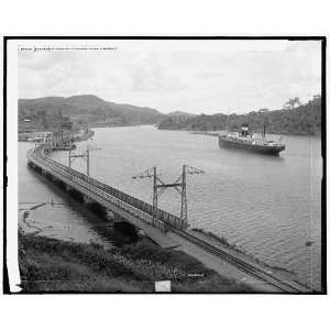  Steamship passing Chagres River crossing