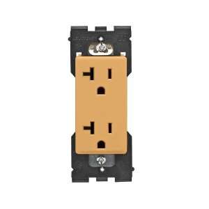 Leviton Renu Tamper Resistant Outlet, RER20 TC, 20A 125VAC, in Toasted 