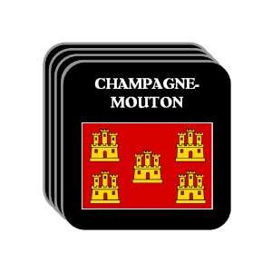 Poitou Charentes   CHAMPAGNE MOUTON Set of 4 Mini Mousepad Coasters