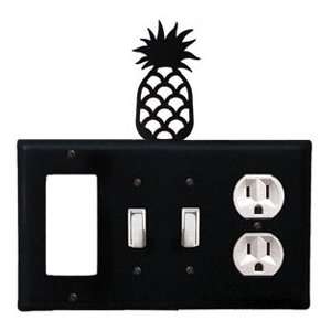 Pineapple Combination Cover   GFI With Double Switch Center And Outlet