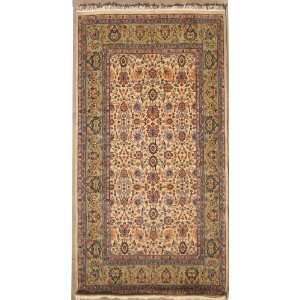 Double Knot Pak Persian Mahal Design Area Rug with Wool Pile 
