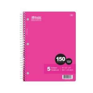  BAZIC C/R 150 Ct. 5 Subject Spiral Notebook Case Pack 24 