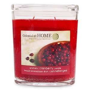  Colonial At Home Cranberry Oval Jar Candle 8 Oz.