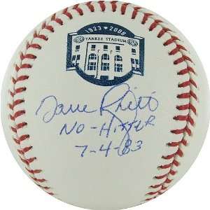Dave Righetti Yankee Stadium Commemorative Baseball w/ No Hitter 