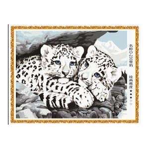  Paint By Number Kit 20x16 two Snow leopard Toys 