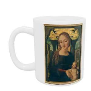  Virgin and Child (oil on canvas) by Spanish School   Mug 