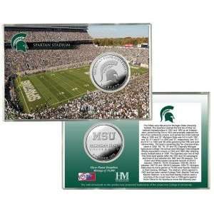 Michigan State University Spartan Stadium Silver Coin Card  