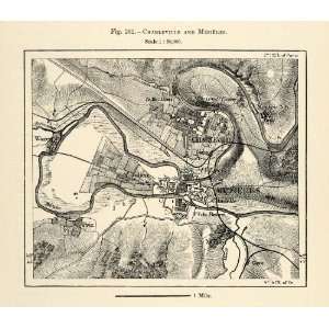  1882 Relief Line block Map Charleville Mezieres Map 