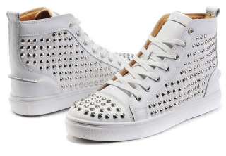 Mens Celebrity Spike Studded Shoes Mid top SneakersUS6.5 9.5 EUR40 43 
