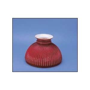  Aladdin 10 Inch Cased Ruby Red Ribbed Glass Shade N302 