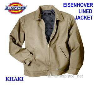 New Mens Dickies Lined EISENHOWER Jacket TJ15 Nwt Khaki  