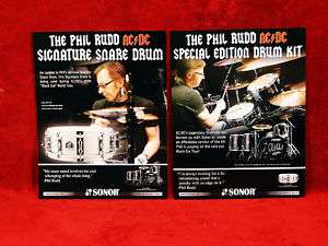 AC/DC *Phil Rudd* Sonor Drums Set of Fliers L@@K  