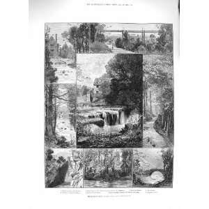   1883 JESMOND DENE PUBLIC PARK NEWCASTLE ON TYNE RIVER
