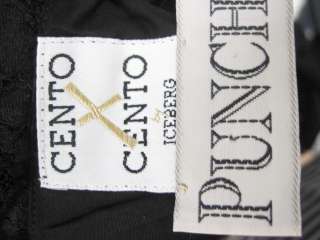 CENTO X CENTO Black Ruffled Lace Collar Blouse Size 38  