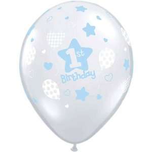  Boys First Birthday Latex Balloons (10) 1st Toys & Games