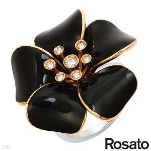 Rosato Gold Plated Silver 0.2 CTW Color I SI2 Diamond Ladies Ring 