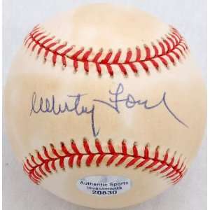 Whitey Ford Autographed American League Baseball   Autographed 