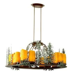  Oval 12  Lt Trees Chandelier