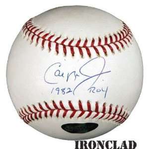 Autographed Cal Ripken Jr. Ball w/ 1982 ROY   MLB Holo   Autographed 
