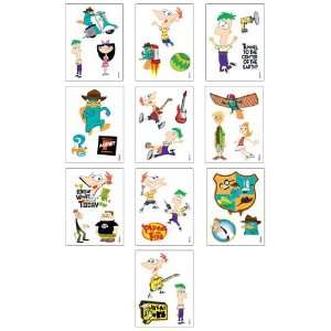  Phineas and Ferb Tattoos   Set of 10 