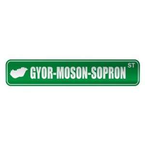 GYOR MOSON SOPRON ST  STREET SIGN CITY HUNGARY 
