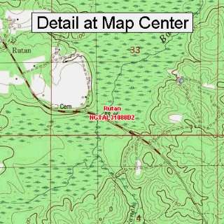  USGS Topographic Quadrangle Map   Rutan, Alabama (Folded 