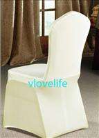 100PCS Ivory Spandex Lycra Chair Covers Wedding Party  