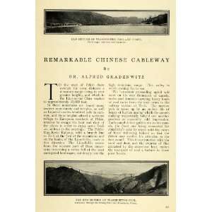  1911 Print Camels & Cableway China Coal Transportation 