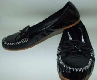 Coach Junie Black Patent Moccasins Shoes Womens 10 M  