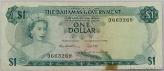 THE BAHAMAS GOVERNMENT ONE DOLLAR 1965 $1 D663269  