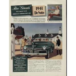   Of A Great New Chrysler Corporation Car.  1941 DeSoto Ad, A2870