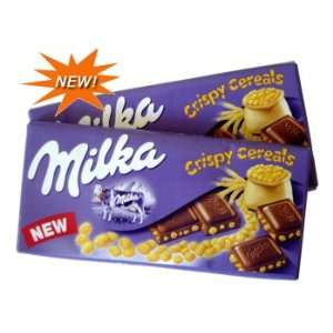 Worlds Best Milka Chocolate   Crispy Cereals, 10 Bars  