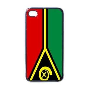    Vanuata Flag Black Iphone 4   Iphone 4s Case