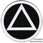 ALCOHOLICS ANONYMOUS iron on SOBER BIKER PATCH AA black EMBROIDERED 