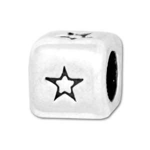  Sterling Silver Rounded Symbol Bead   Star Arts, Crafts & Sewing