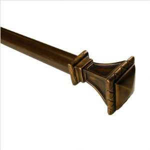   125SQG Trumpeted Square Curtain Rod in Antique Gold Size 86   120