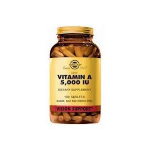 Solgar   Vitamin A 5000 IU   100 Tablets