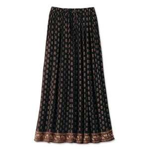  Foulard Border Skirt Cool crinkle rayon, printed in India 