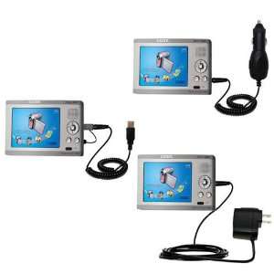 USB cable with Car and Wall Charger Deluxe Kit for the Coby PMP 3522 
